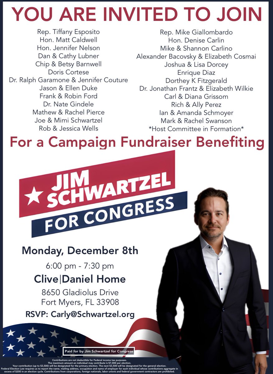 🚨 YOU'RE INVITED 🚨 

Join us tonight from 6:00 pm - 7:30 pm at the Clive | Daniel Home! We hope to see you there! 

Please RSVP to carly@schwartzel.org to attend.