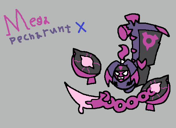 wenbusfriday's tweet photo. MEGA DIMENSION TOMORROW!!!!!
so here's mega pecharunt X!
in this form inner body absorbed all mega power
#pokemon #fakemon #pecharunt https://t.co/t8DRlUO5Tk