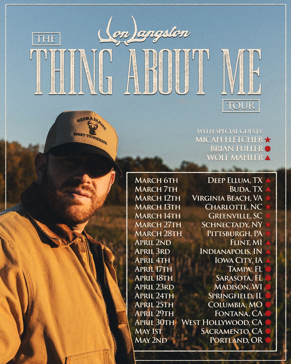 BACK ON TOUR! Tickets just dropped!!!
Go get em 
jonlangston.com/pages/tour