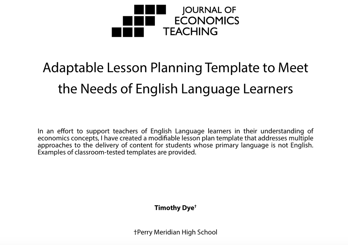 Journal of Economics Teaching tweet media