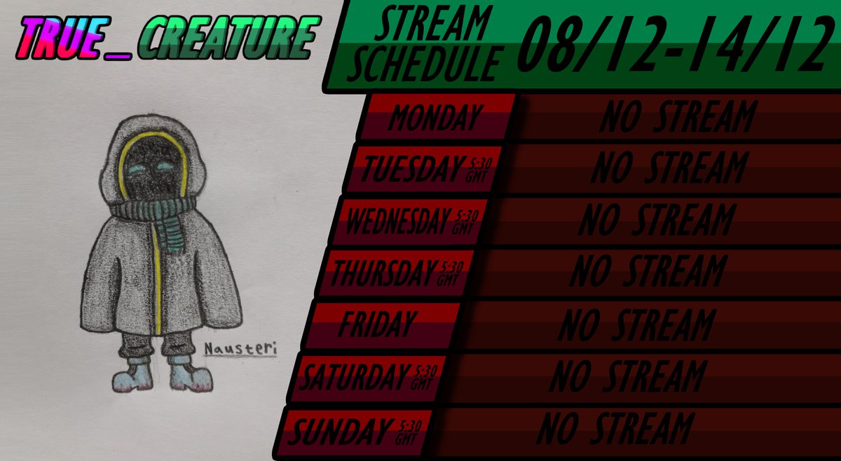 True_Creature's tweet image. i'm having that week off i spoke about now that Megaween is done, see you next week