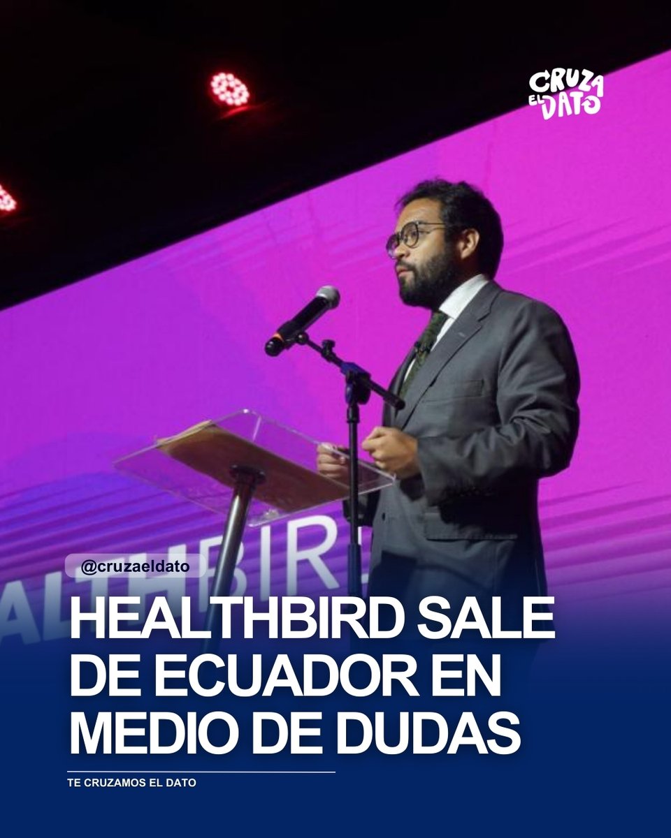 HEALTHBIRD SALE DE ECUADOR EN MEDIO DE DUDAS Y SILENCIO OFICIAL 😬🇪🇨

TE CRUZAMOS EL DATO 👇

HealthBird anunció que se va del país alegando “intereses oscuros” que frenaron su proyecto de modernización digital en salud. La empresa asegura haber invertido más de USD 3 millones y