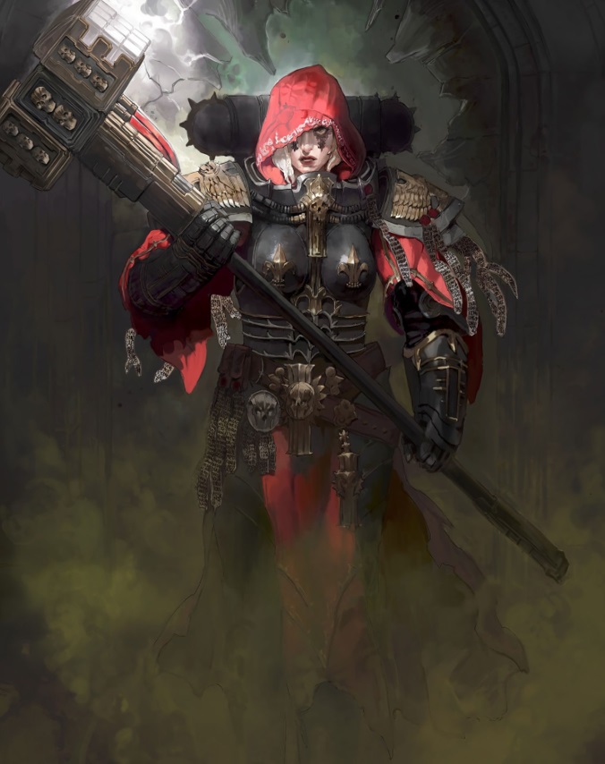 Sisters of Battle Holding a Power Maul by Kang jihun