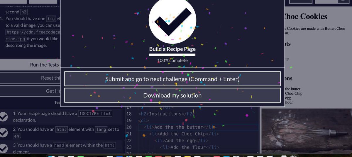 realaditrades's tweet image. 🔴 DAY 2 | Learning How To Code: 

I’ve been learning HTML lately, and things are finally starting to make sense. Still a lot to learn, but I’m making steady progress.

Today I built my first Recipe Page and I’m honestly so proud of myself.

Really enjoying the journey so far.…