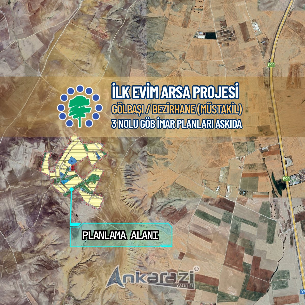 Gölbaşı/Bezirhane “İlk Evim Arsa” Projesi İmar Planları, Askıda… ankarazi.com/golbasi-bezirh…