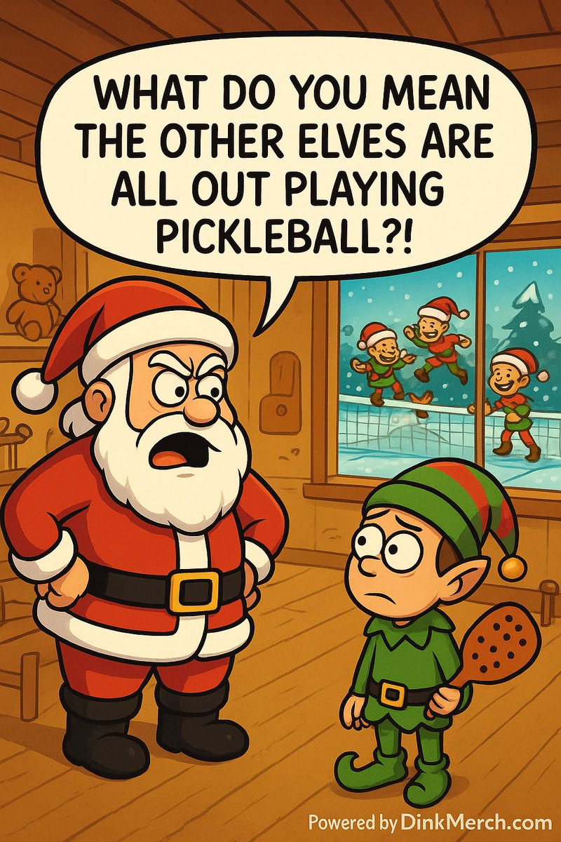 DinkMerch's tweet image. Even Santa can’t stop the pickleball addiction…🎄😂

#pickleball #funnypickleball #pickleballers