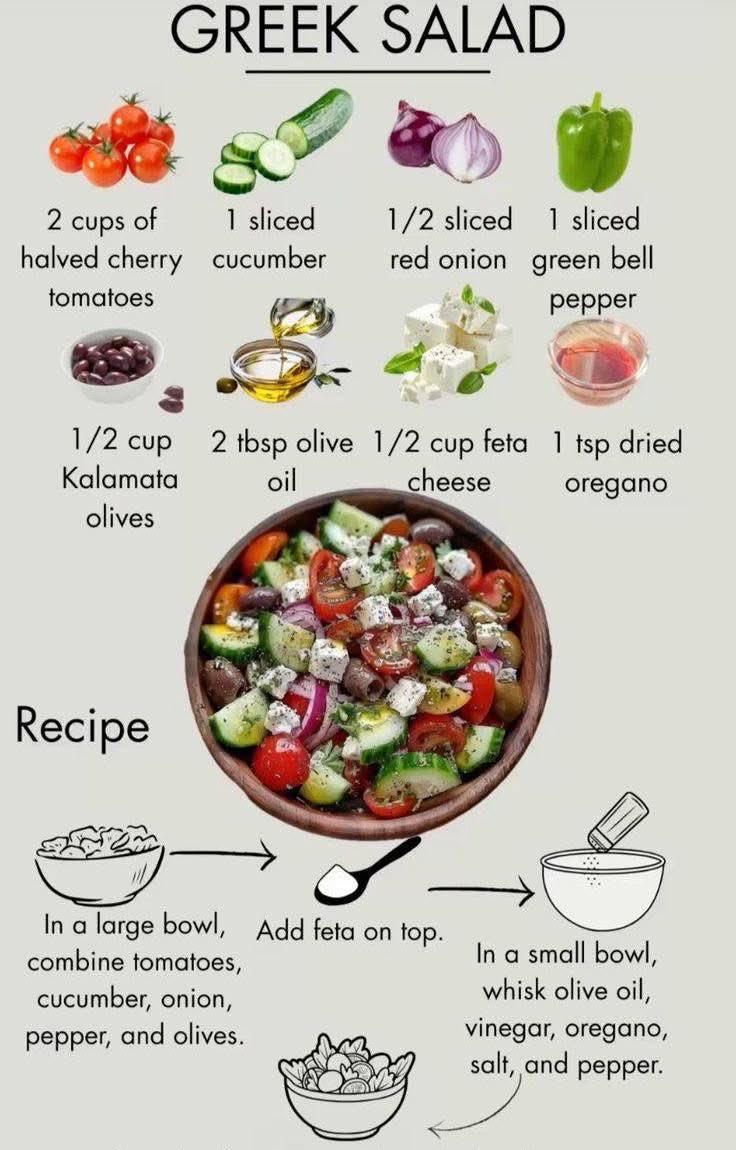 Nourishing and nutritious way of making a greek salad.
