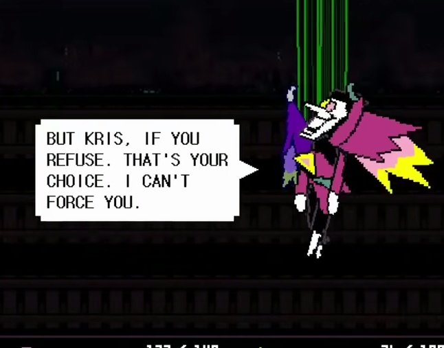 Igny220088's tweet photo. Keep thinking about how Spamton didn't want to force Kris into the deal, because he knows that lack of freedom Kris suffers from first hand :( https://t.co/WQkSbbcqHi