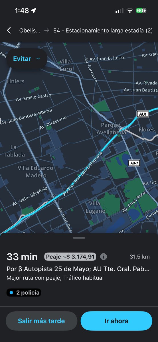 WazeArg's tweet image. Liberado en Waze desde el mediodía.