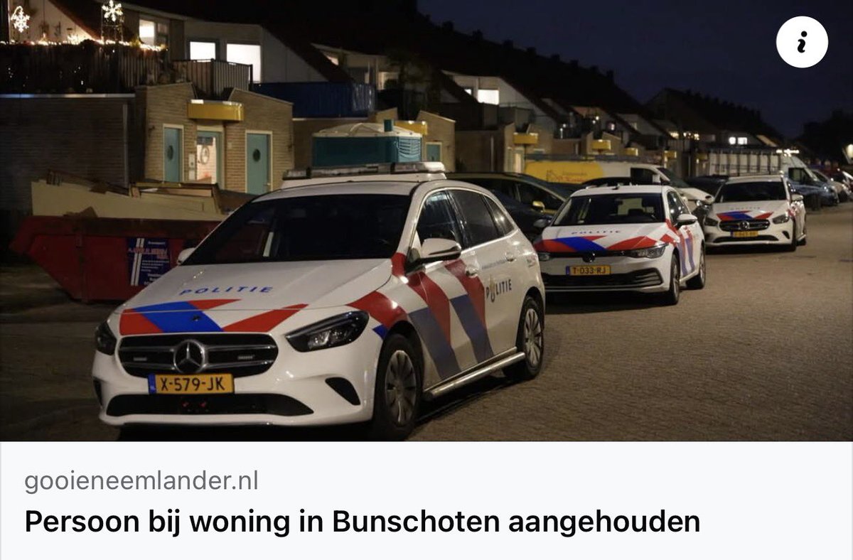 Persoon aangehouden bij woning in Bunschoten