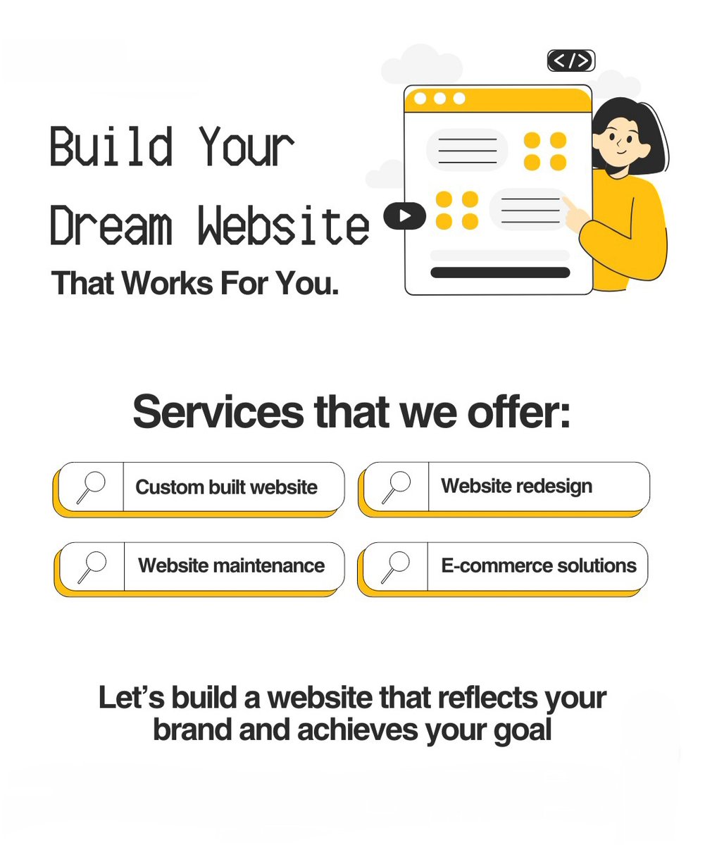 🌐✨ Build Your Dream Website with Obiankes Businesses

Your website shouldn’t just look beautiful — it should work for you.
At Obiankes Businesses, we craft smart, user-friendly websites designed to elevate your brand, attract customers, and help you reach your business goals.