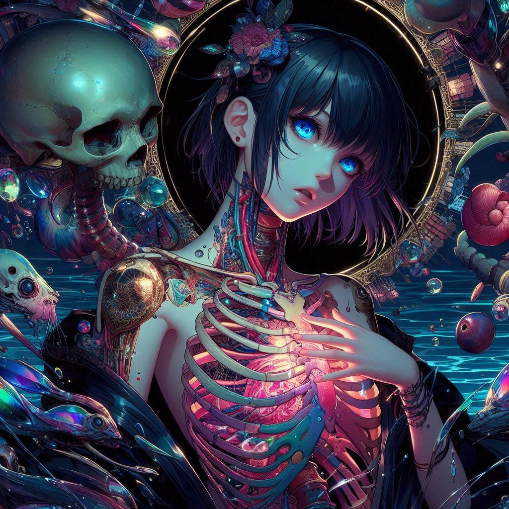 quartlime's tweet photo. 転写される身体、構築される意味 ― Corpus Translatum

この身体は生理的実体ではなく、記号的構造として提示されている。臓器は機能単位ではなく意味単位へと転位し、心臓は象徴の中心として可視化される。ここにおいて「身体」は器ではなく、読解されるテクストとなる。
#AIart #BodyTheory

AI txt https://t.co/bSnkWe3iyn
