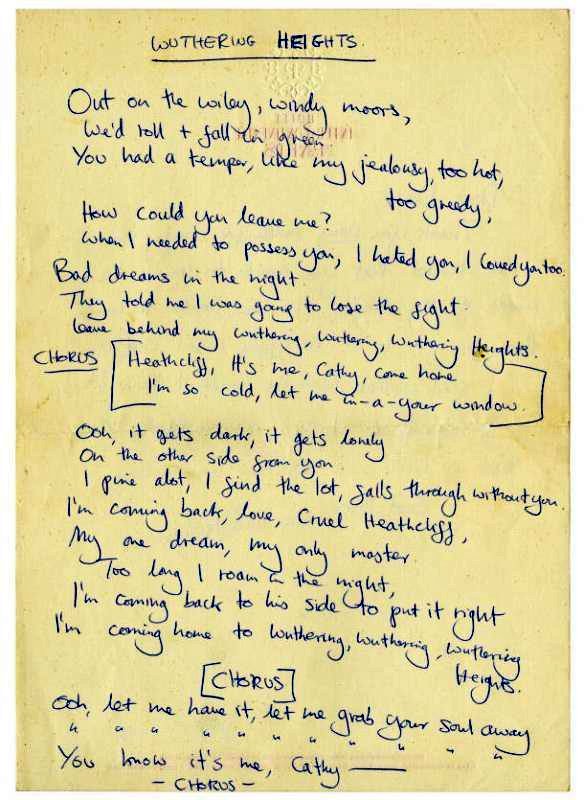 the time Kate Bush wrote back to a teenage fan who wanted to know the lyrics of Wuthering Heights" 😊