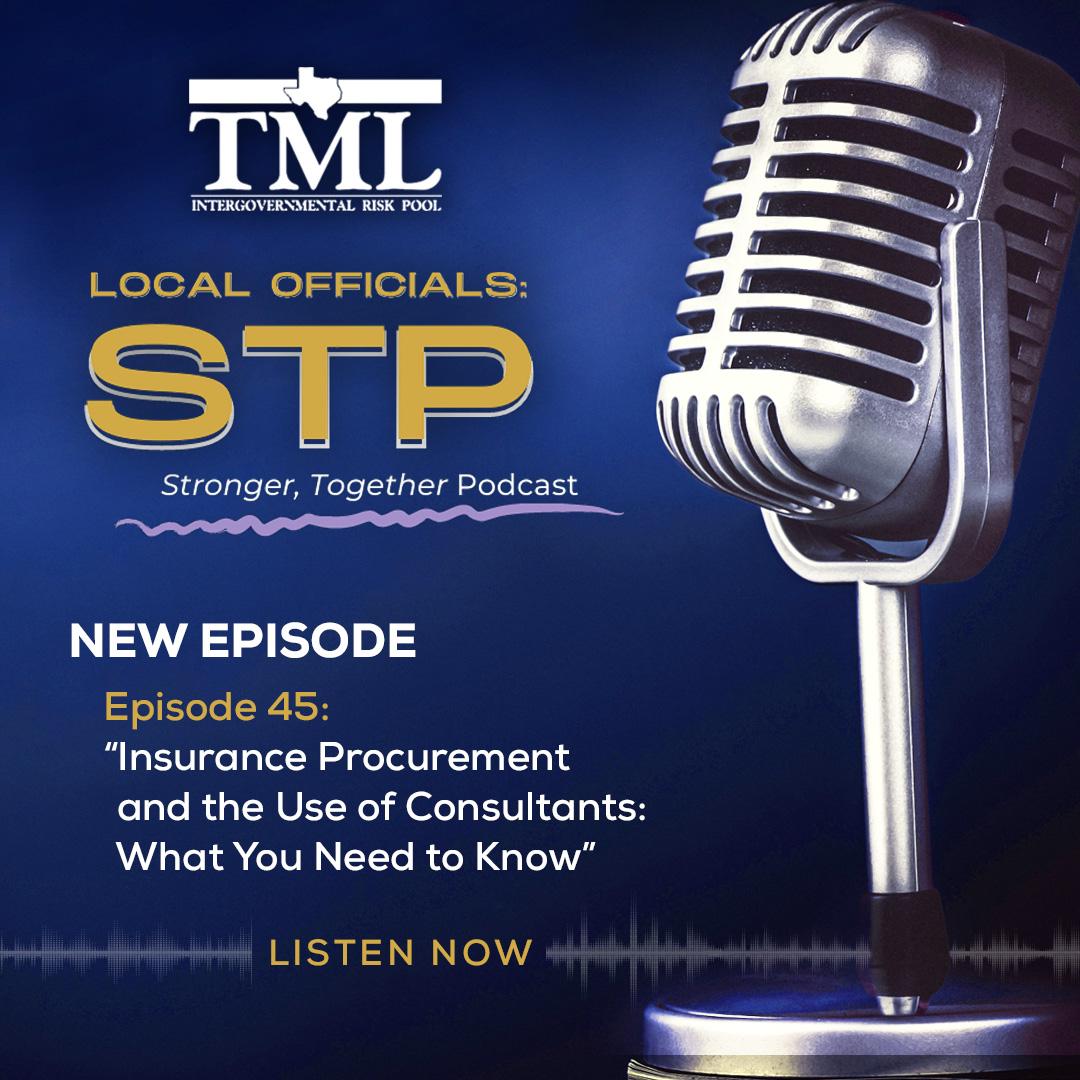 TML_RiskPool's tweet photo. Listen to the latest STP Podcast Episode 45 “Insurance Procurement and the Use of Consultants: What You Need to Know”
🎙️Listen to the full episode here: https://t.co/dYzjuvkq3k
#TMLIRP #NewPodcast #LocalGovernment #Consultants https://t.co/bpU9Bd2Eww