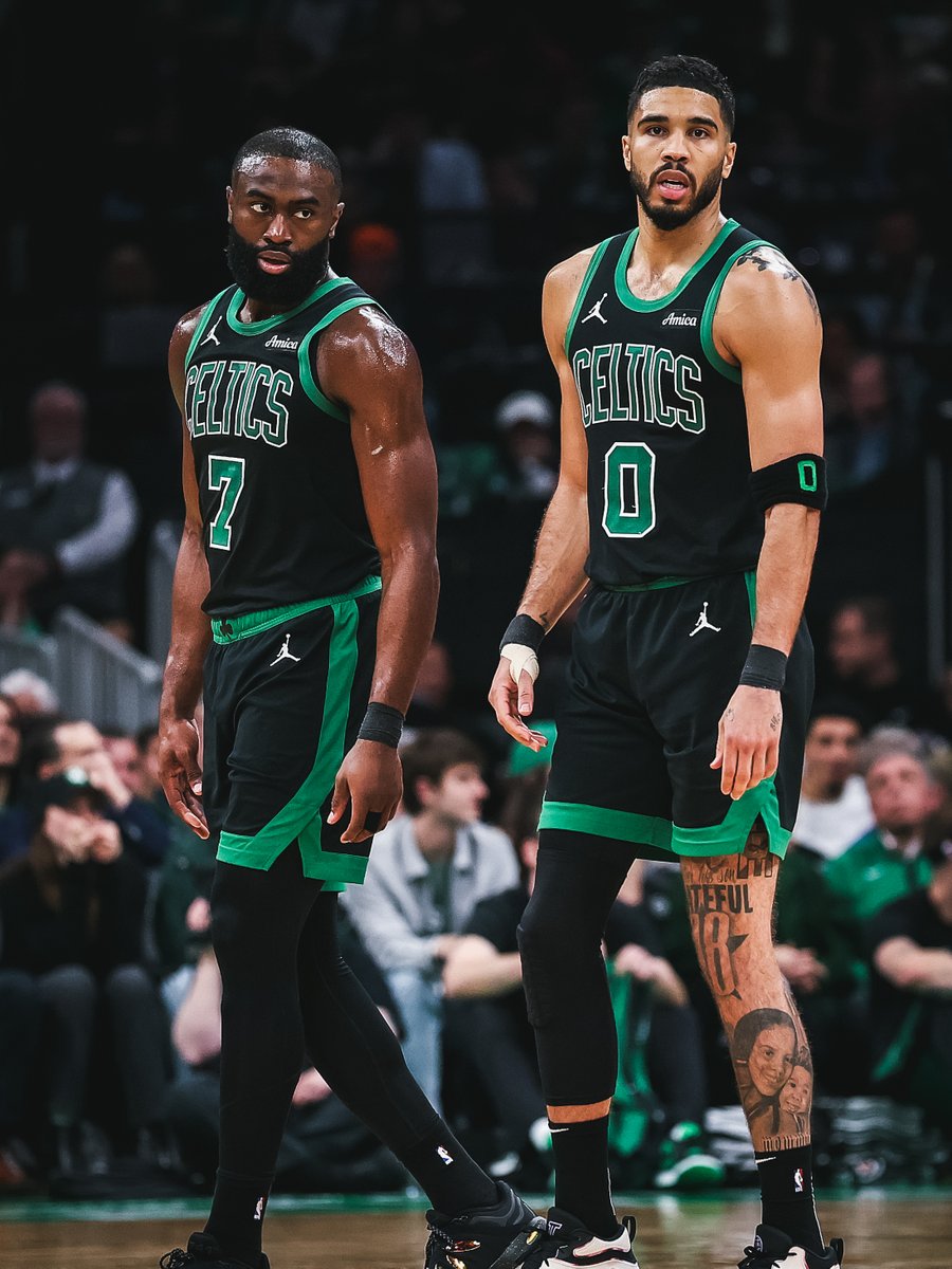celtics's tweet photo. Celtics to record back-to-back games with 30+ points, 8+ rebounds, 5+ assists, and 3+ threes:

Paul Pierce
Antoine Walker
Jayson Tatum
Jaylen Brown