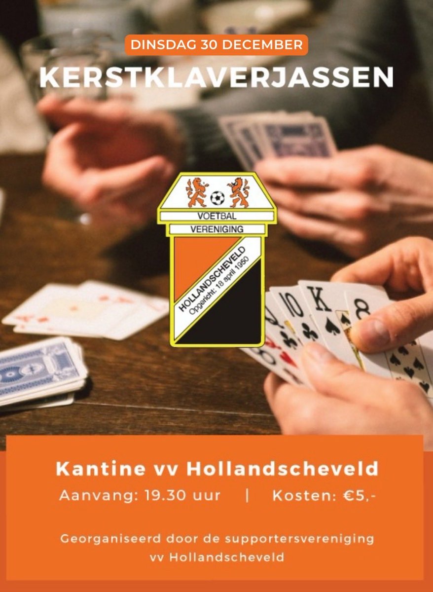 Zin in klaverjassen tussen kerst en oud/nieuw? Kom dan gezellig meedoen