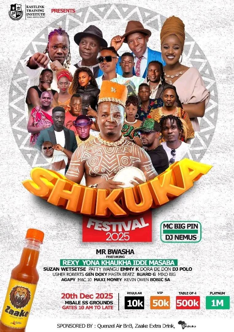 Cultural Heritage is the voice of our ancestors whispering strength into our present. Let’s honour it. Let’s live it. Let’s pass it on as we celebrate Shikuka Festival this December 

🗓️ 20th December 2025
📍Mbale SS grounds 
<a href="/shikukafestival/">Shikuka Festival</a> #CulturalHeritage