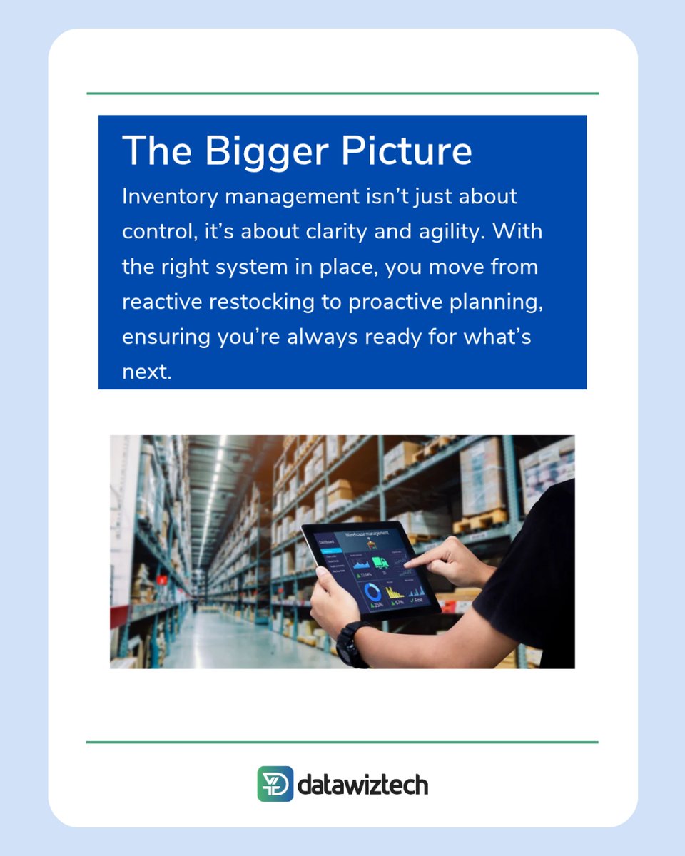 Staying ahead is the only way to win!
We're moving beyond reactive management with data-driven inventory and supply chain optimization.

By analyzing real-time trends and setting smart reorder points, we ensure stock is there when you need it, no costly stockouts, no excessive