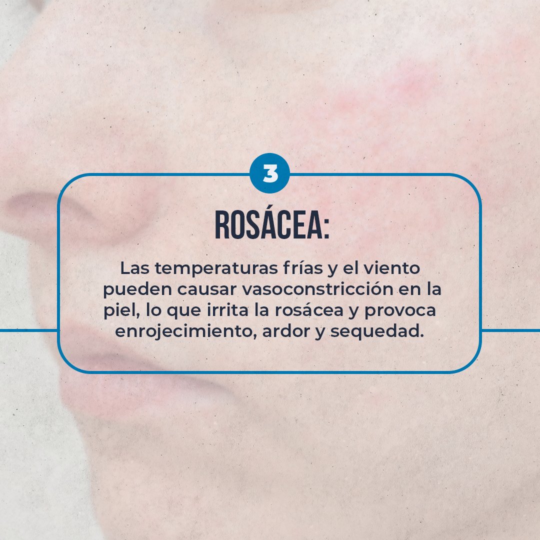 El clima en esta época puede ser desafiante para quienes padecen enfermedades de la piel, las bajas temperaturas y el aire seco agravan síntomas y sensibilidades. Aquí te contamos cómo afectan algunas condiciones dermatológicas. Recuerda visitar a tu dermatólogo.

#FMD