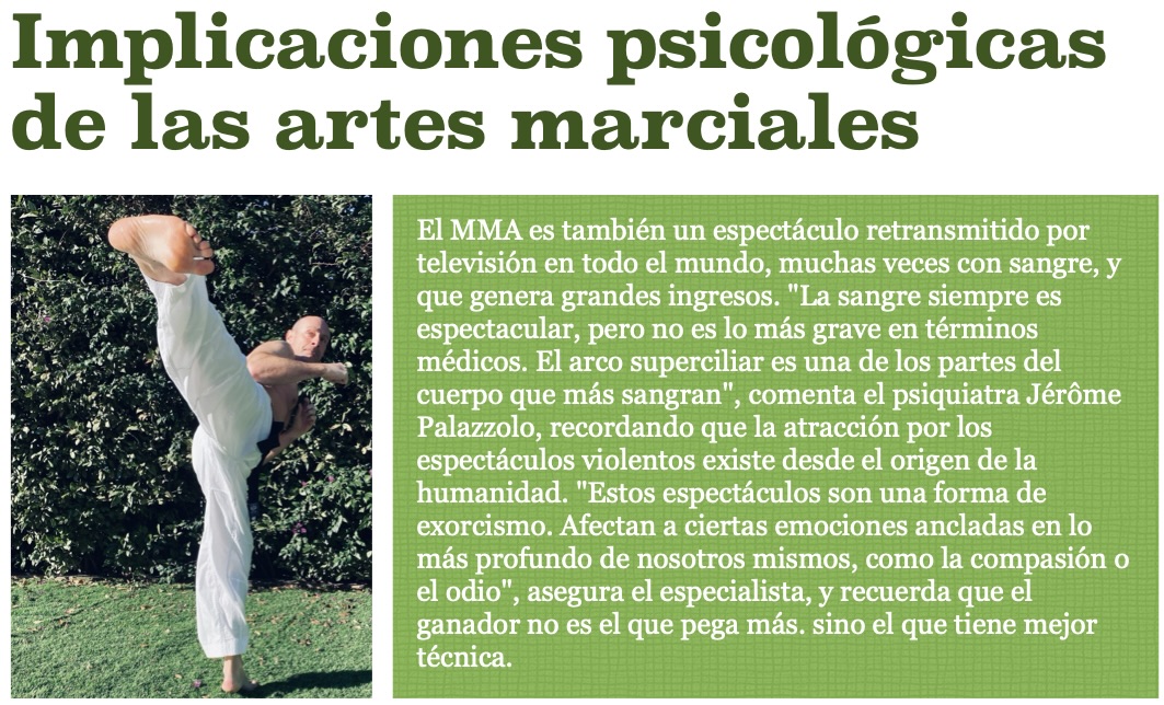 Muchas gracias au journal El Universo pour cet encart sur la psychologie des arts martiaux 🙏