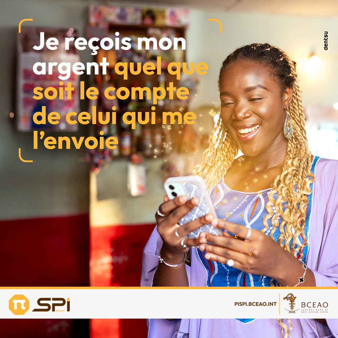 PI est la réponse à toutes vos préoccupations !

En tant que commerçante, vous pouvez recevoir votre argent, quel que soit le compte de celui qui vous l’envoie.

Pour en savoir plus → pispi.bceao.int

#PISPI
#BCEAO