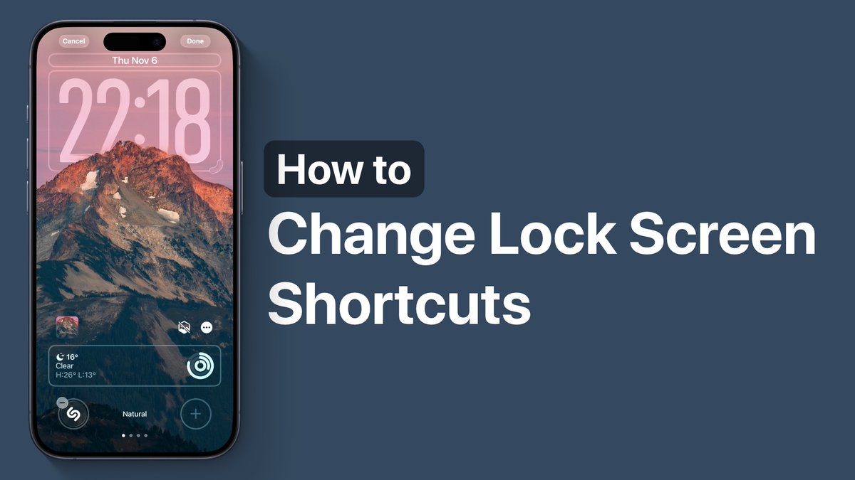 iOSHacker1's tweet image. How to Change Lock Screen Shortcuts on iPhone 17 ioshacker.com/how-to/change-…