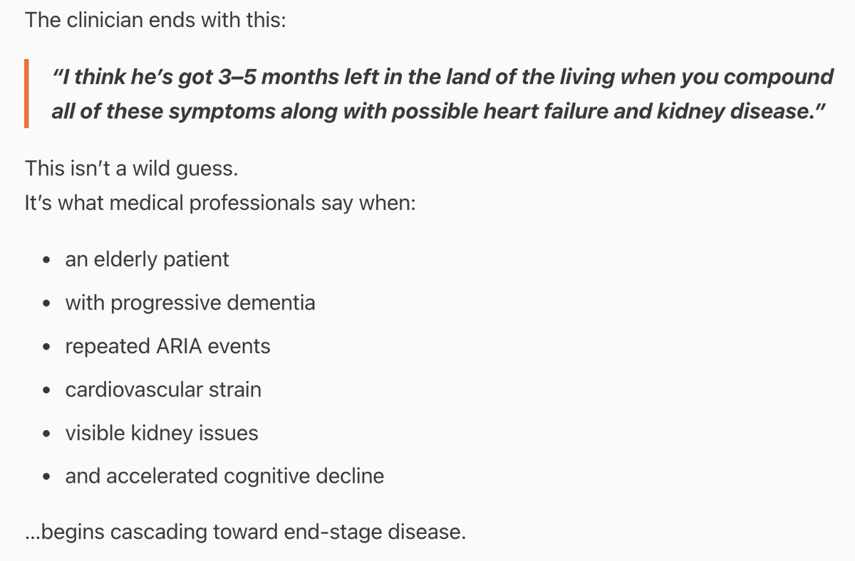Why Trump has bruising &amp; bandages on the back of his hands, falls asleep, is progressively more confused, angry, &amp; disinhibited?

This doctor, who works with patients with similar symptoms, knows why and says Trump has roughly 3-5 months left to live.

deanblundell.substack.com/p/breaking-did…