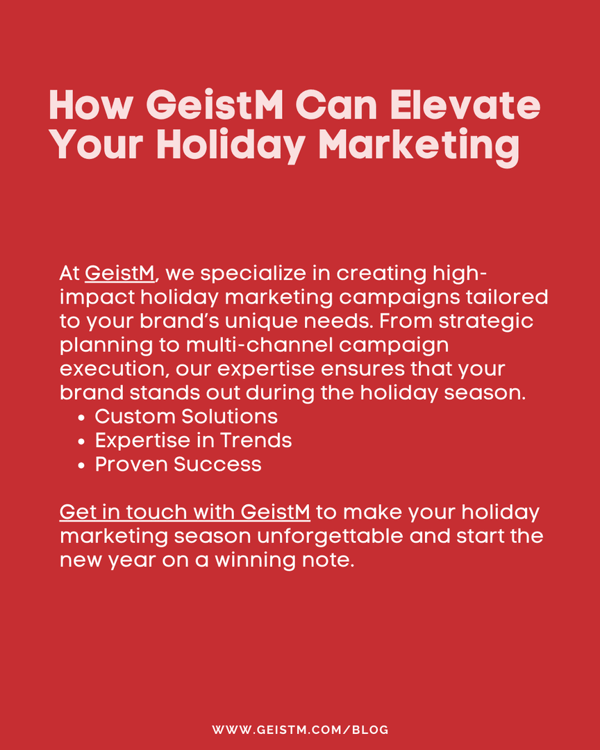 GeistM's tweet photo. Swipe through our ultimate guide to the top holiday marketing trends for 2025/2026!  ✨

💡 Contact GeistM today and make this holiday season your most successful yet!

#HolidayMarketing #MarketingTrends #DigitalMarketing #SocialMediaMarketing #MarketingStrategy #2025Trends https://t.co/vpfg7uR7EK