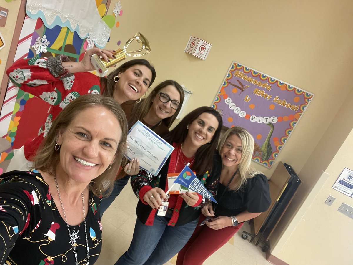CoreyFerrera's tweet image. What a fun surprise!!! Tasha from iReady stopped by to award us today! Allamanda is officially a Fluency Flight Superstar School!! Yahoo!! Our students love Fluency Flight and we have committed to using it every single day!! Thank you!! @pbcsd #MathisFun @myiready