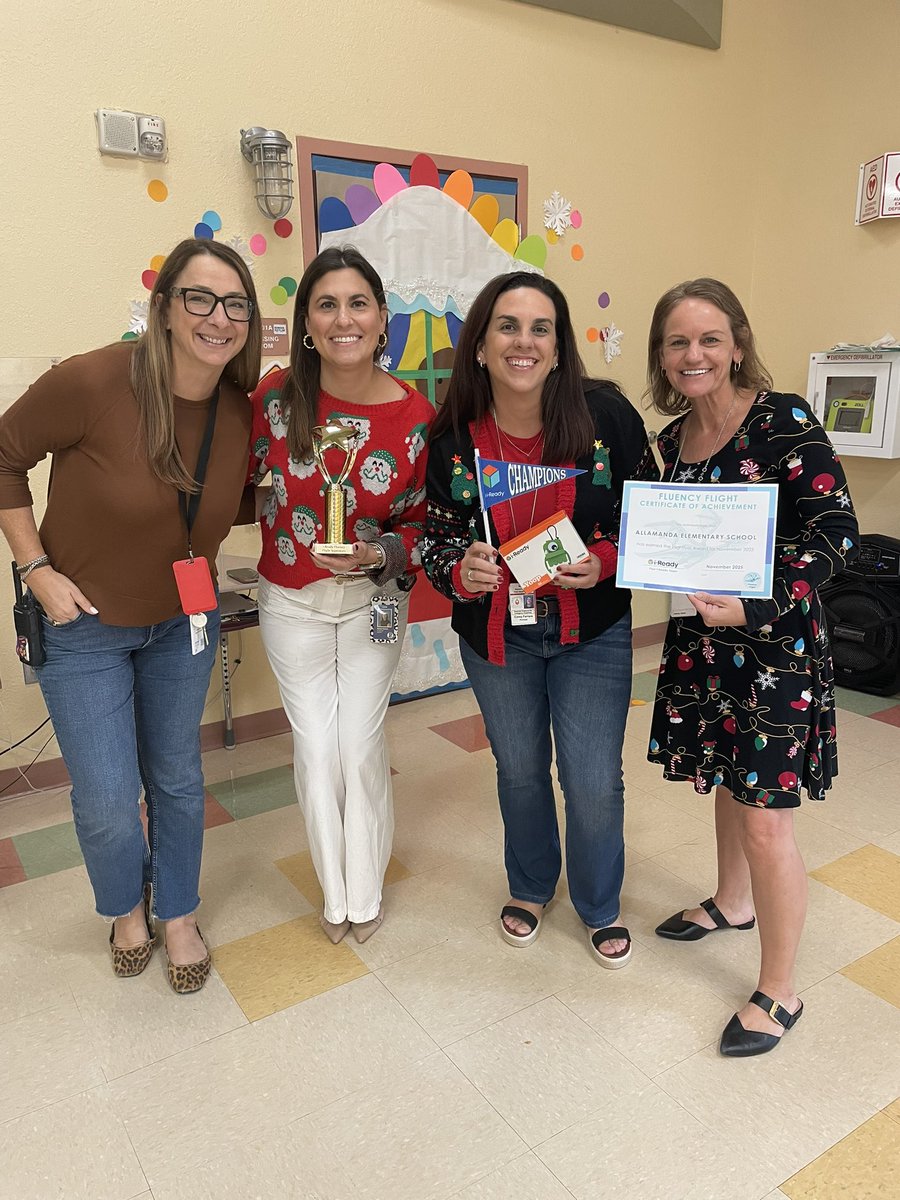 CoreyFerrera's tweet image. What a fun surprise!!! Tasha from iReady stopped by to award us today! Allamanda is officially a Fluency Flight Superstar School!! Yahoo!! Our students love Fluency Flight and we have committed to using it every single day!! Thank you!! @pbcsd #MathisFun @myiready