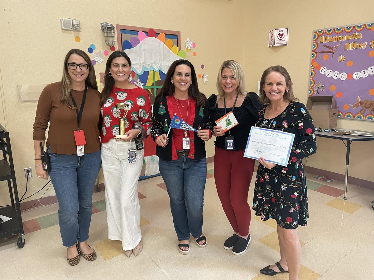 CoreyFerrera's tweet image. What a fun surprise!!! Tasha from iReady stopped by to award us today! Allamanda is officially a Fluency Flight Superstar School!! Yahoo!! Our students love Fluency Flight and we have committed to using it every single day!! Thank you!! @pbcsd #MathisFun @myiready