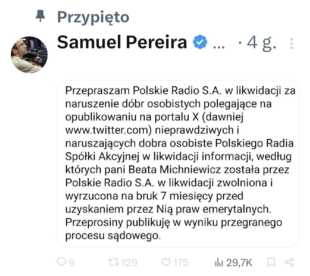 Portugalski  pieczeniarz ma nowy, przypięty post.
Warto rozpowszechniać.😊