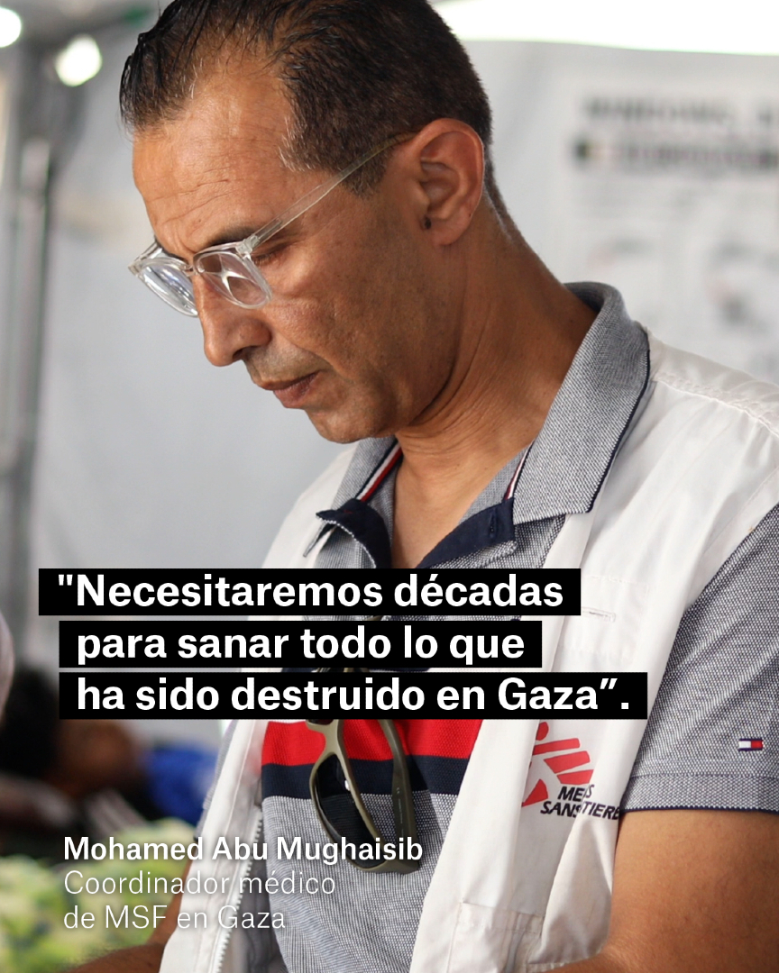 🩶Nuestro compañero, el doctor Mohamed Abu Mughaisib, coordinador médico en la Franja de Gaza, representa a los cientos y cientos de miles de gazatíes cuya alma ha sido destrozada❤️‍🩹.