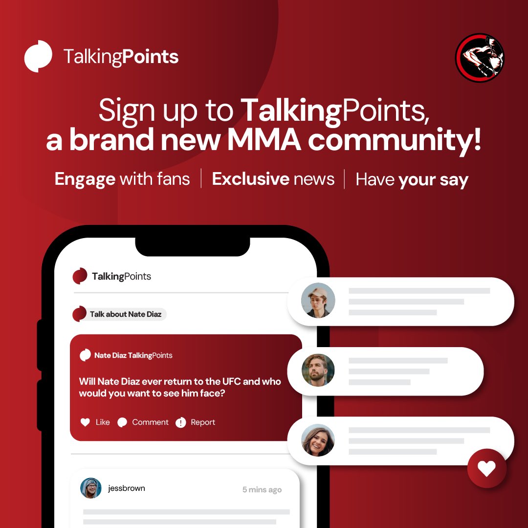 We are LIVE! Come join the conversation.

bloodyelbow.com/talkingpoints/…