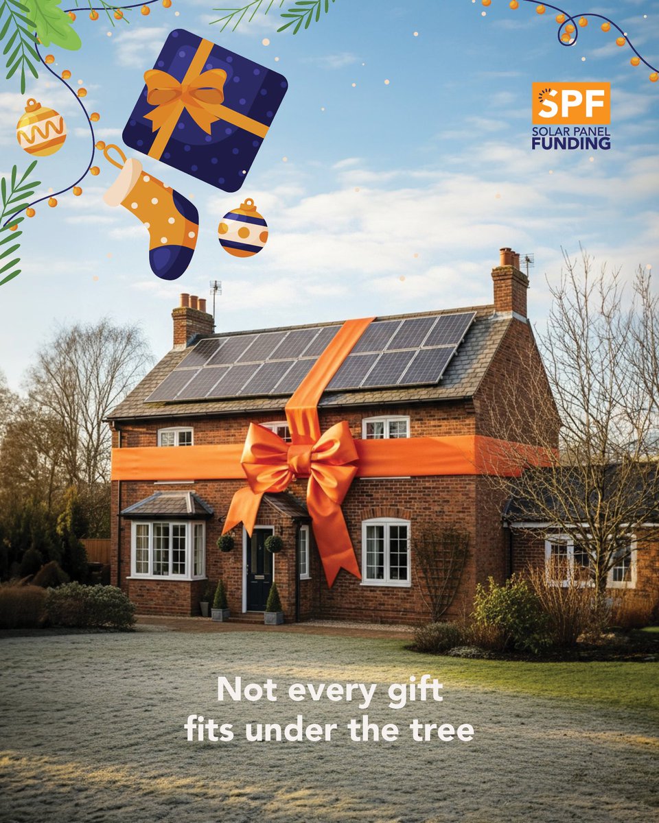 SolarFundingUK's tweet photo. Some gifts don’t come in a box, they sit on your roof and lower your bills for years.

If you’re thinking about going solar in 2026, now’s the time to see what funding you could qualify for.

Find out if your home is eligible via the link 👇

https://t.co/39n8kWBlYh https://t.co/LYFg4D8qkm