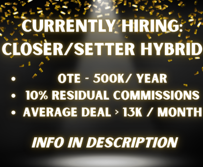 Kyle_Farman's tweet photo. Ready to join a rapidly growing tech company with massive residual commissions?

We’re hiring remote closer/setter hybrids.

We have are a lead generation company that uses patent-pending AI and drones to screen home owners roofs and when homes need repairs, we book those homes with roofing companies for $300-$450 per lead.

Our average client purchases over 30 leads a month and invests over $13,000 per month with us.

That means at 10% a month our average closer is earning over $1,300/ month per close residually with us!
You can earn over $500,000 a year with us but you must have remote closing experience, be willing to do cold calling, speak fluent english to qualify to close for us.

Comment “Residual Commissions” and DM me “Residual Commissions”” if interested.

Also please tag or share this with a rep you’d think would be a good fit, thanks!

Also join our community for more opportunities! https://t.co/l9UYb6ofX2