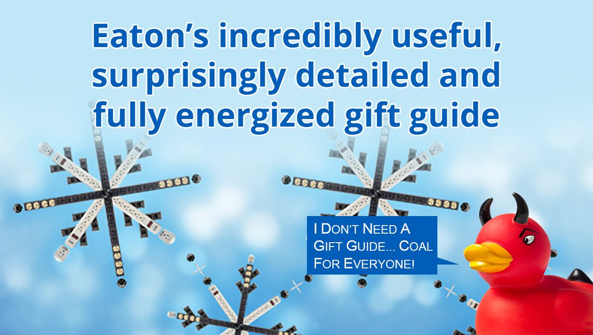 Packed with incredibly useful, surprisingly detailed and fully energized gift ideas, level up gift-giving this holiday season with Eaton’s gift guide- tinyurl.com/4f8a6jr9 #EatonGetsIT