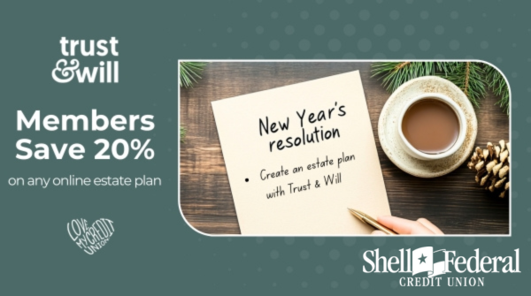 shellfcu's tweet photo. Your legacy is the greatest gift you can give. This holiday season, protect what matters most with a Will or Trust from Trust &amp; Will, now 20% off for Shell FCU members.  

Start your estate plan today! 
🔗: https://t.co/d9ERMDqELJ

#ShellFCU #EstatePlanning https://t.co/DDGDzWp6Hj