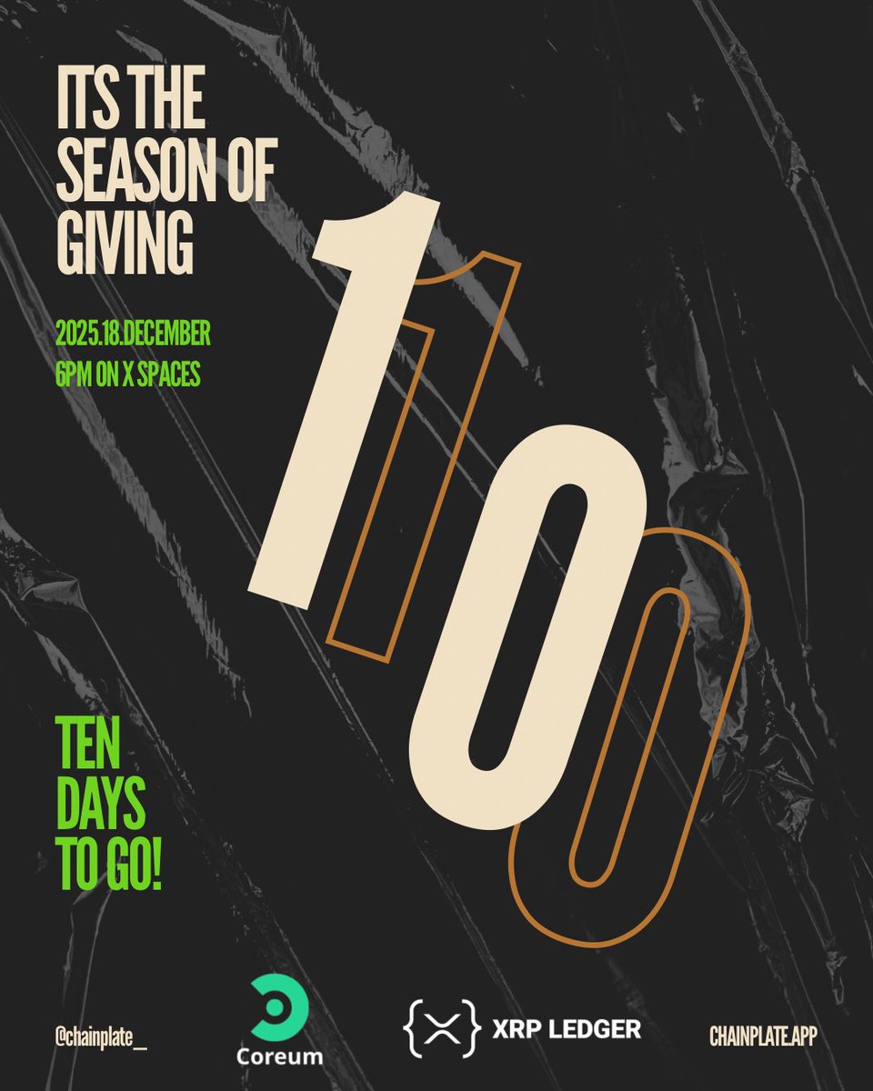ChainPlate_'s tweet photo. We’re Ten Days Away From The Season Of Giving NFT Charity Event! 

And there’s so many exciting things going on! 

Check it out in the thread below 👇 https://t.co/EBNKp6ZhQk