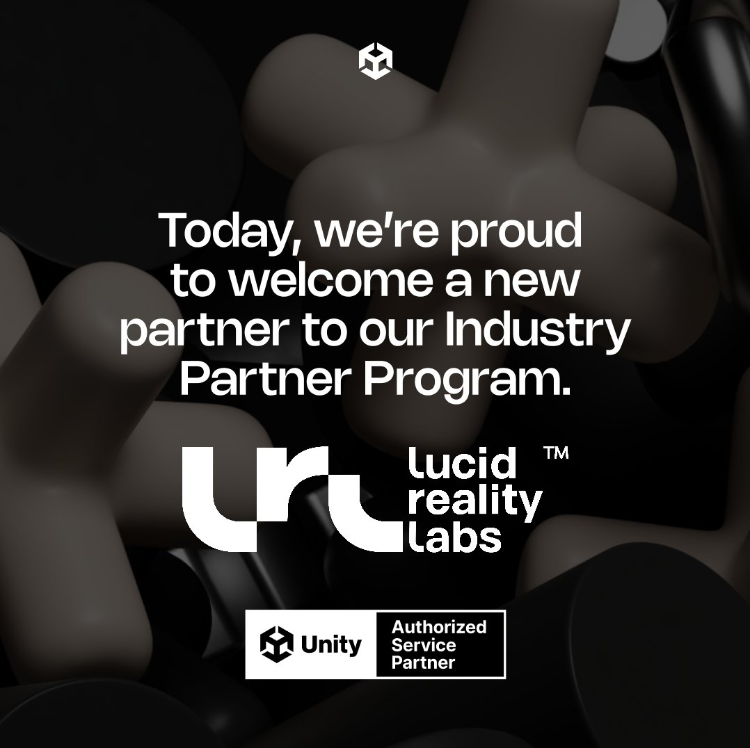 unity's tweet image. Welcome Lucid Reality Labs to the Unity Industry Partner Program.
 
As a Unity Authorized Service Partner, Lucid Reality Labs empowers enterprises to create immersive training, simulations, digital twins, agentic AI, and robotics with enterprise-grade security. They&apos;re adopting…