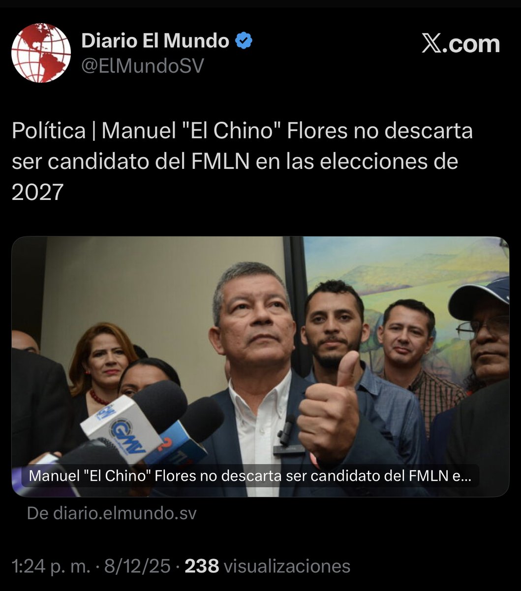 musikeys1's tweet image. El @ChinoFloressv y el #FMLN no “regresan” a competir, REGRESAN A CUMPLIR SU PAPEL EN EL SHOW.

Su misión #no es ganar, es DISTRAER.
Su función #no es denunciar, es LEGITIMAR LO ILEGAL.
“El Chino” #NO es oposición, ES UTILERÍA DEL SISTEMA.
No confronta, no incomoda, no estorba,
