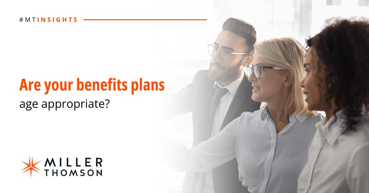 Are your benefits plans designed for people past age 65?

Automatic age-based cut-offs for long term disability, life and health insurance are facing increased legal challenges. Learn more: millerthomson.com/en/insights/la…