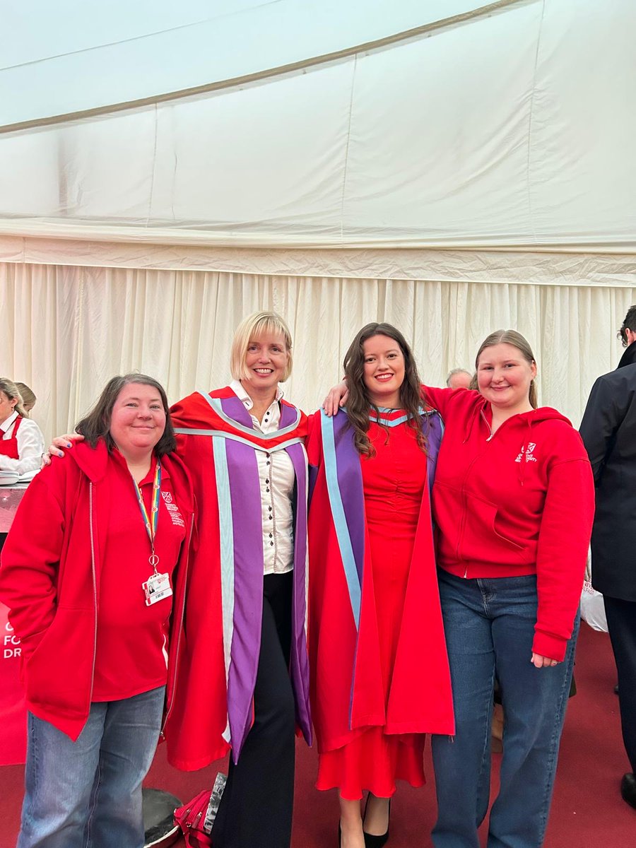 HAPPatQUB's tweet photo. An extra special thank you and congratulations to Fran who graduated with a PhD in Politics today! Fran worked as HAPP's social media assistant for nearly 5 years, you will be missed and we can't wait to see what next adventure will be ❤️ https://t.co/mmR8WgiCMs