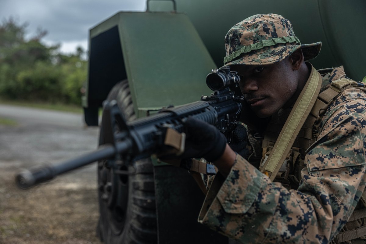 USMC's tweet image. #Marines with @3rdMLG take part in Komodo 26.1 field exercise at Camp Hansen, Okinawa, Japan.

The field exercise was performed to rehearse land navigation, patrolling, and various infantry classes to sustain and enhance combat effectiveness through the development of individual…