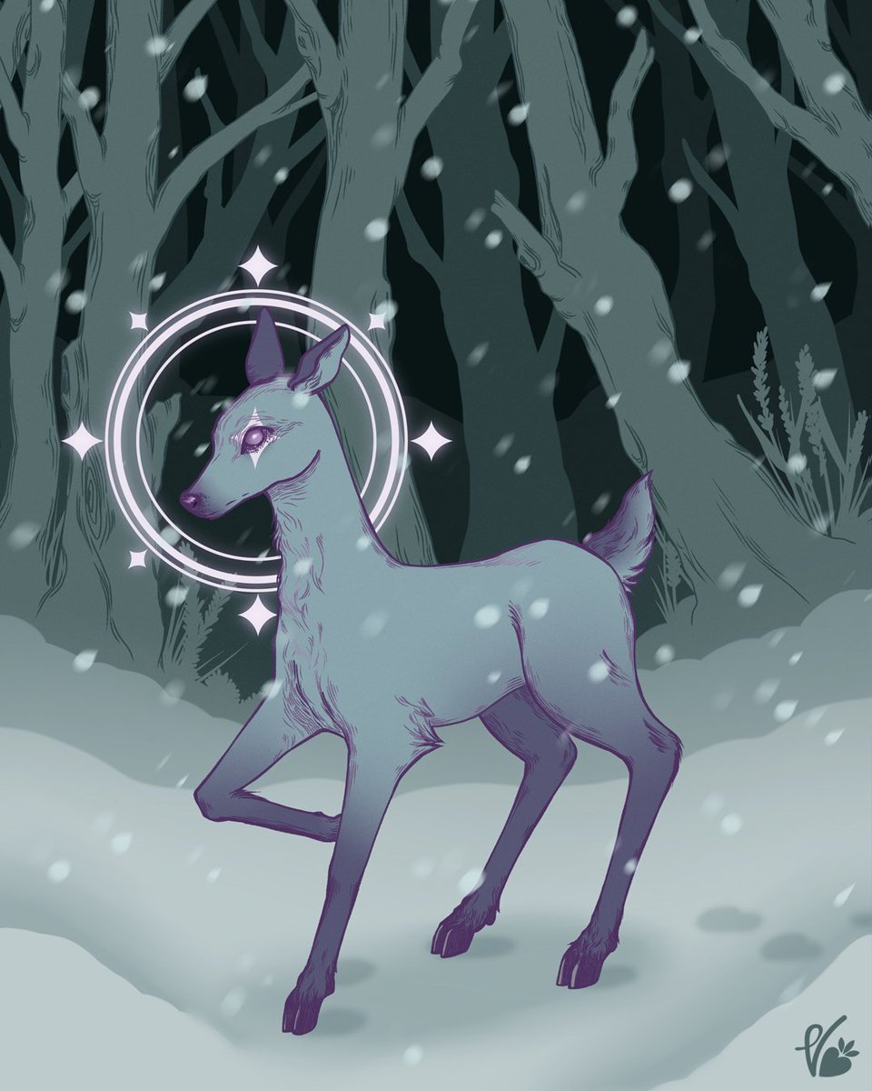 valbelliart's tweet photo. This time a less rendered piece... I wanted to keep the scene simple but effective, limited color palette to focus the attention on the subject, letting the landscape frame it. Made for @sysinacgi discord's monthly art challenge
#deer #fantasyart https://t.co/5wVpzQt3o8