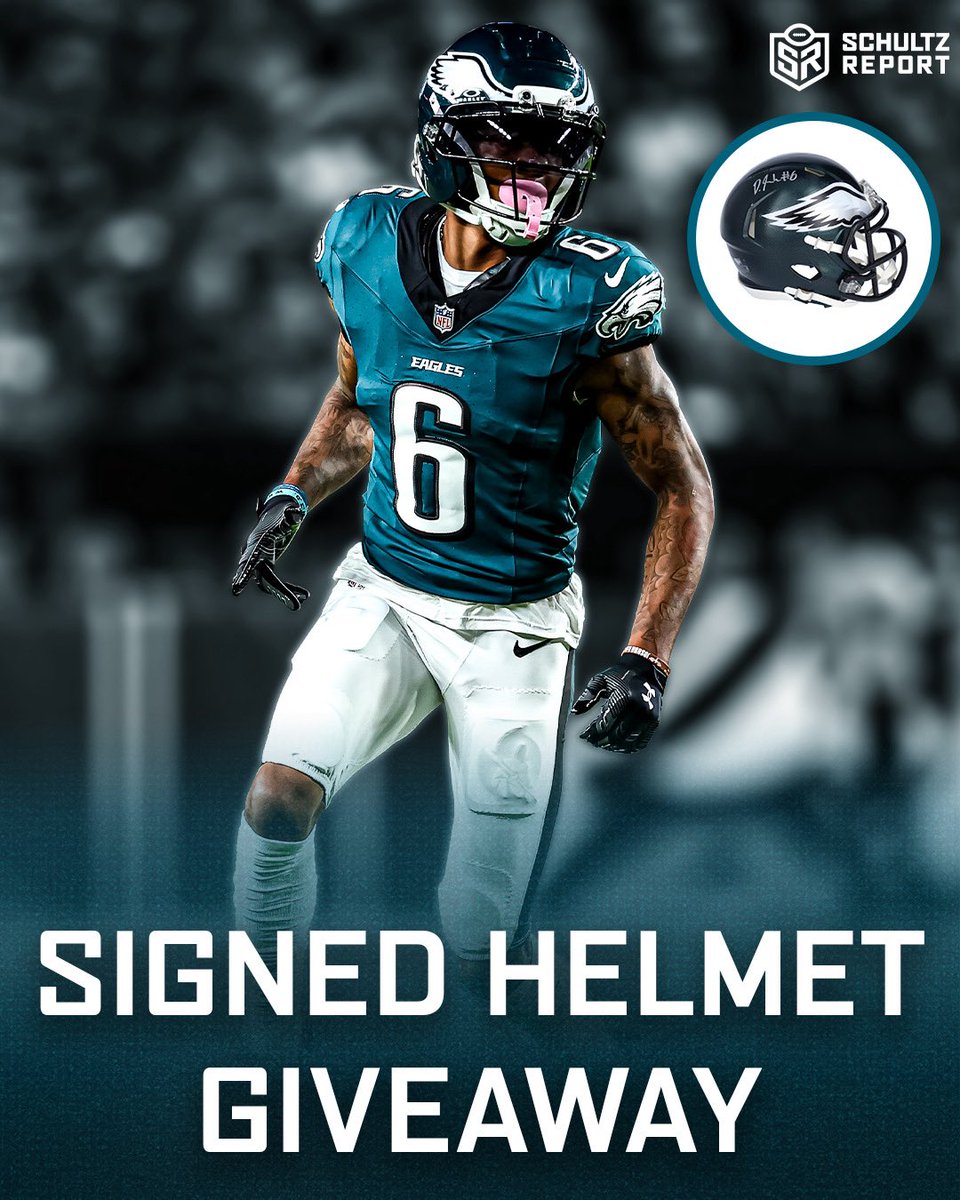 Schultz_Report's tweet image. 🔥 Signed Helmet Giveaway! 🔥

I'm giving away a signed DeVonta Smith Eagles helmet. 

Rules:
1. Follow @Schultz_Report 
2. Like this post 
3. Reply with how many yards Smith has tonight on MNF