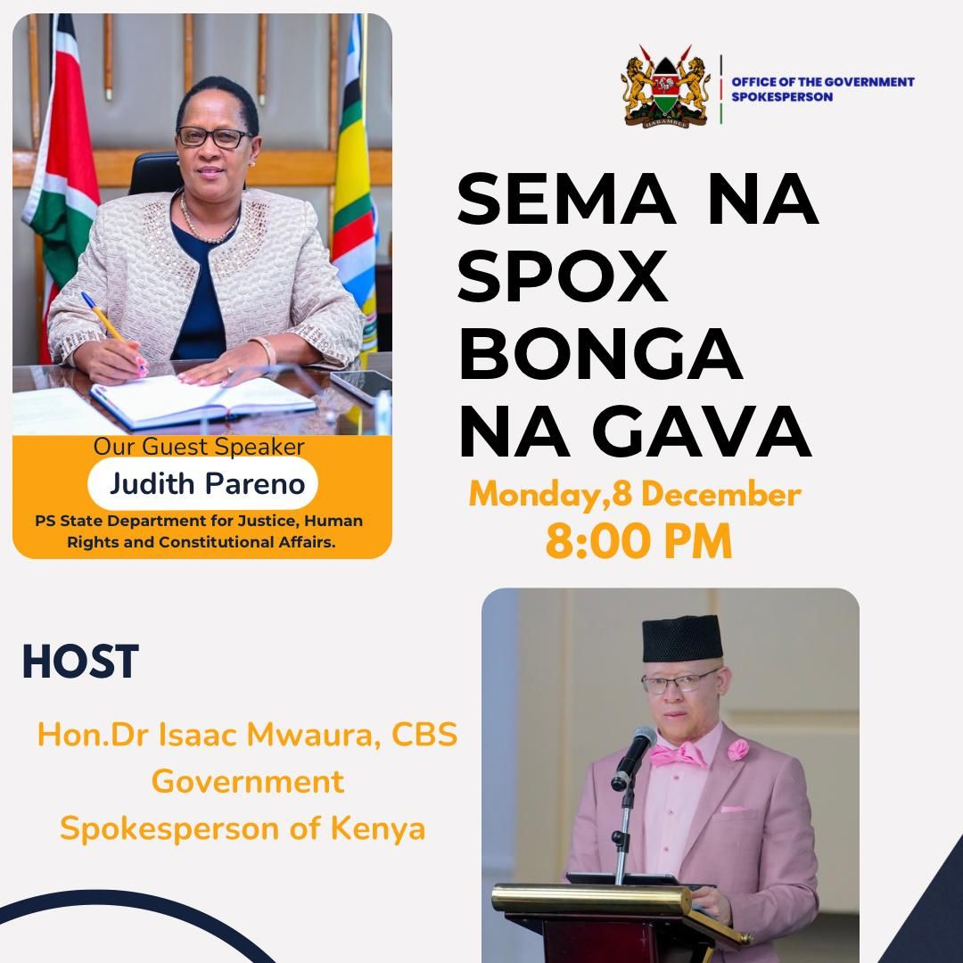 Government Spokesperson of The Republic of Kenya tweet media