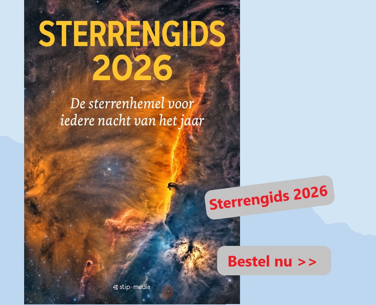 Bestel Sterrengids 2026, of geeft het met kerst cadeau.

Sterrenkijken met het blote oog, verrekijker of telescoop
Dit jaarboek geeft een uitgebreid overzicht van alle hemelverschijnselen die in 2026 worden verwacht, 
zenitonline.nl/product-catego…