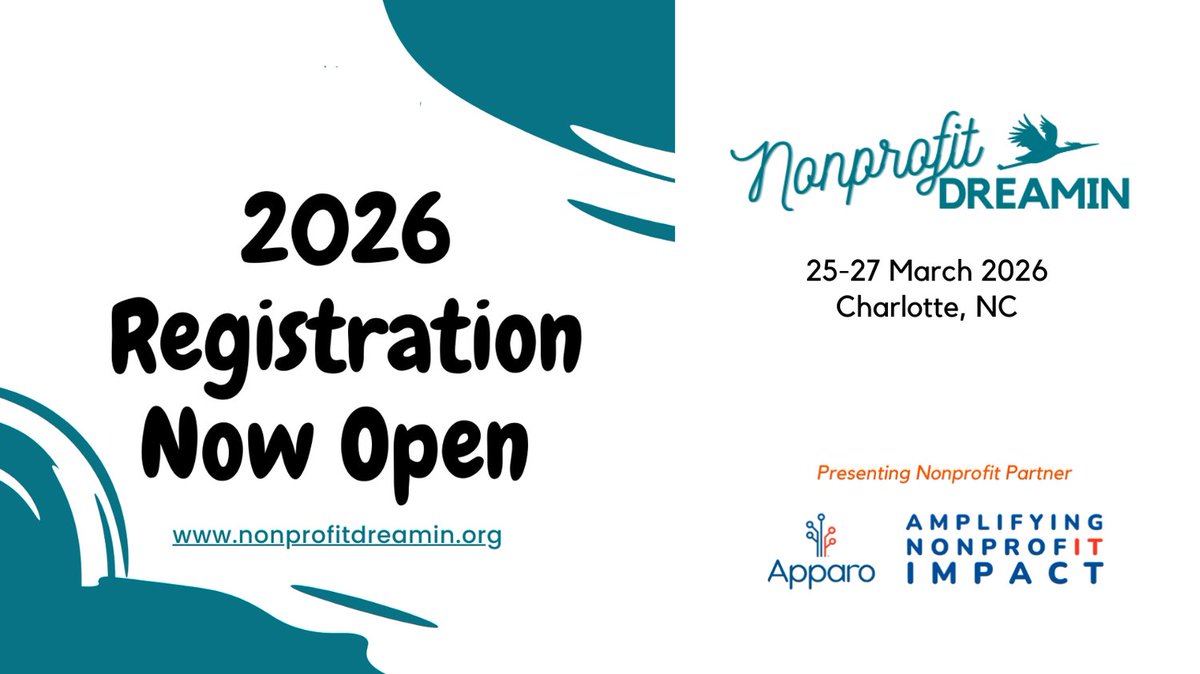 NonprofitDream's tweet image. Registration for #NonprofitDreamin2026 is officially OPEN!
Salesforce nonprofit ecosystem — this is your event.
 Learning. Community. Real impact. #TrailblazerCommunity
Join us in Charlotte → nonprofitdreamin.org/registration