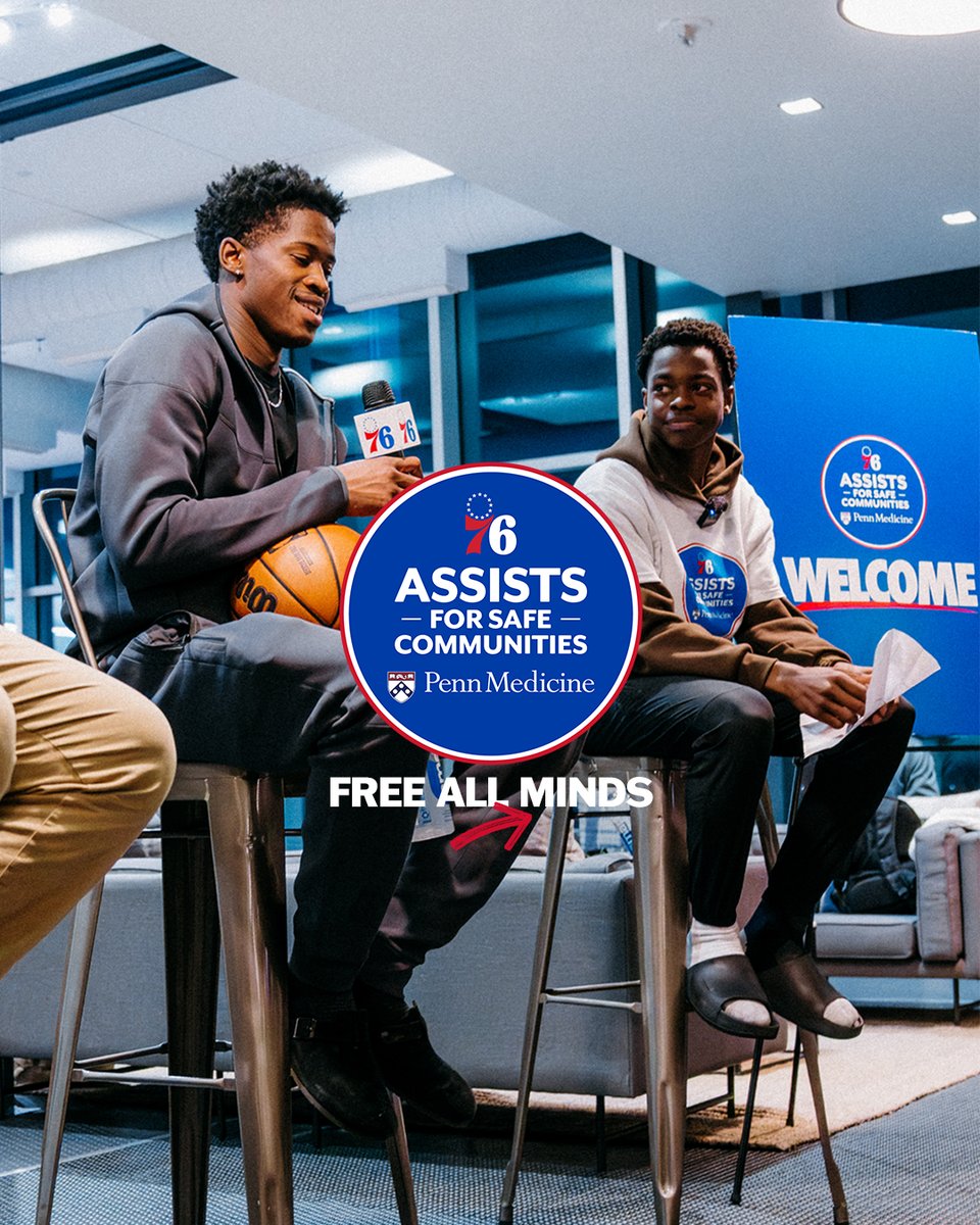last week, VJ Edgecombe connected with members from Free All Minds as part of our Assists for Safe Communities program.
the 76ers and @PennMedicine have raised $44,612 so far this season for organizations focused on violence prevention and mental health services.